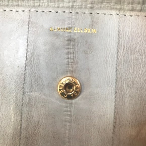 Vintage EEL Skin fold wallet - Picture 6 of 8